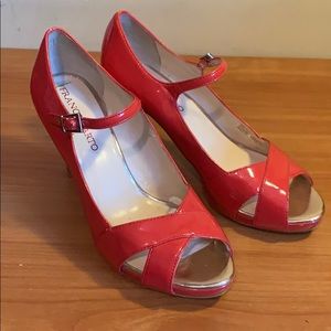 Patent leather Franco Sarto heels.